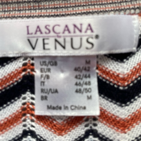 LasCana Venus- Top-Wrap/ Soft knit /long sleeved/ patterned/ tie at waist/ - Picture 9 of 9